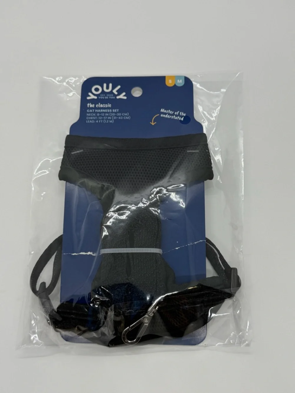 Youly Classic Black Cat Harness & Leash Set